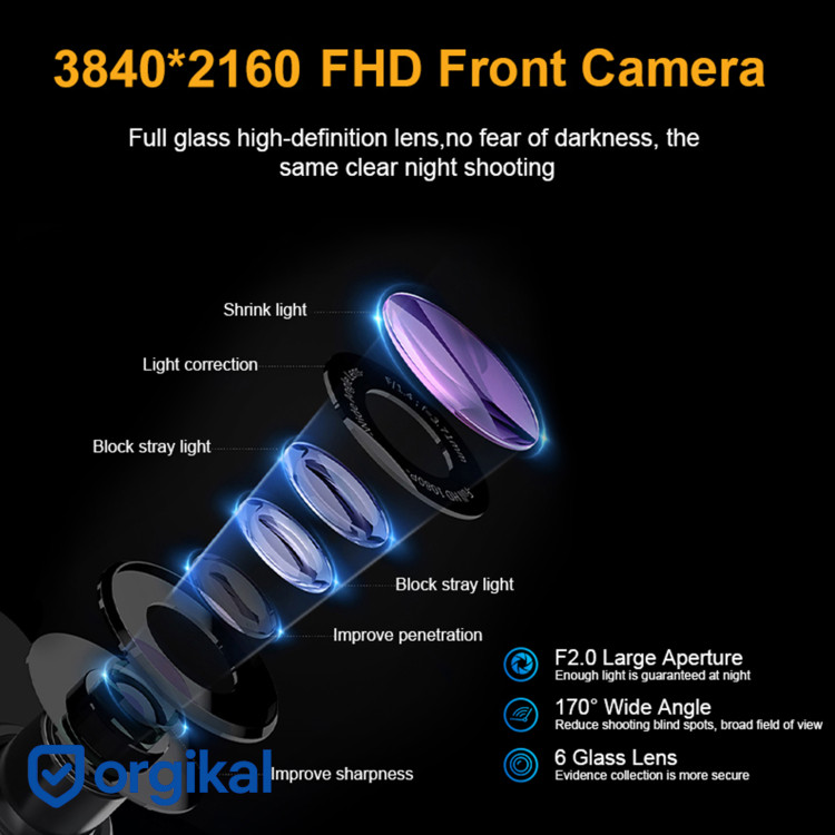 دوربین ثبت وقایع خودرو 4K Ultra HD با WiFi و GPS