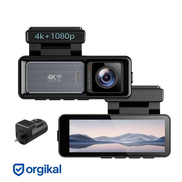 دوربین ثبت وقایع خودرو مدل M6 4K-WiFi به همراه دوربین عقب